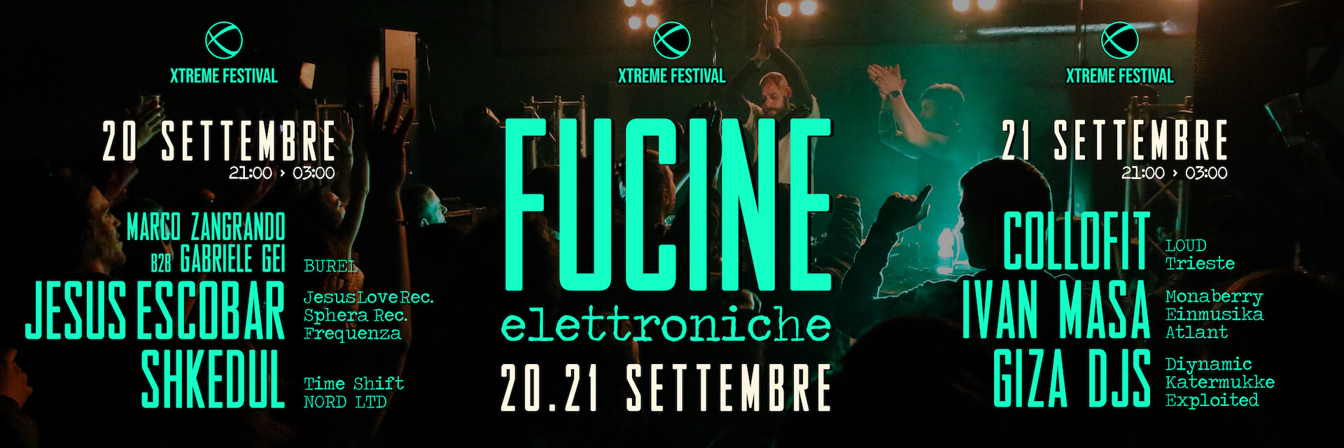 la lineup di Fucine Elettroniche: 20 e 21 settembre - Xtreme Festival Belluno